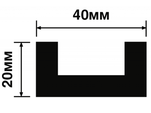 Молдинг G372 ПОЛИСТИРОЛ HI WOOD 40мм х 20мм х 2,7м.