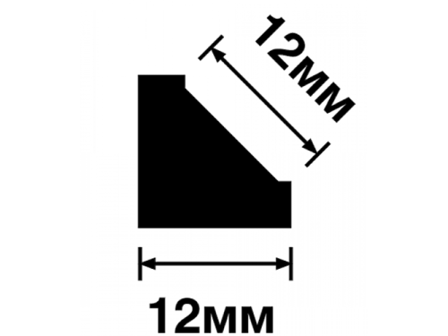 Молдинг ПОЛИСТИРОЛ HI WOOD 12мм х 12мм х 2,7м. V2