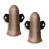 Наружный (внешний) угол с крепежом для плинтуса 70мм "Идеал Классик"